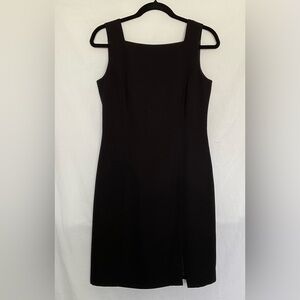 Virgo Black Sheath Midi Dress for Cocktail